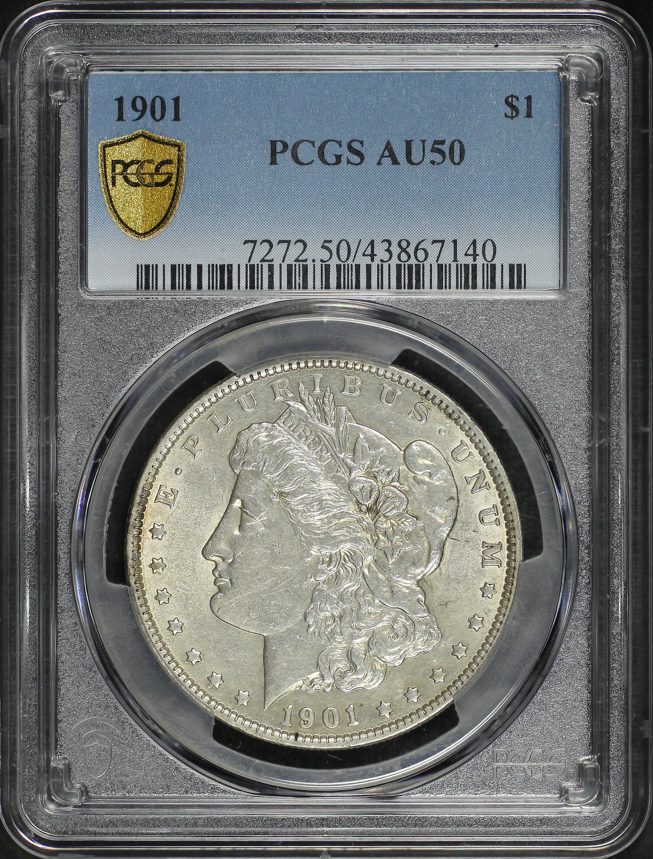Obverse of this 1901 Morgan Dollar PCGS AU-50