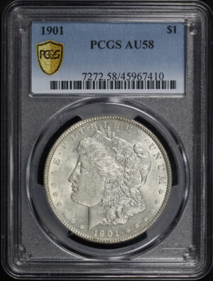 Obverse of this 1901 Morgan Dollar PCGS AU-58