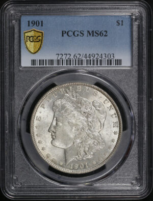 Obverse of this 1901 Morgan Dollar PCGS MS-62