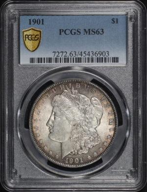 Obverse of this 1901 Morgan Dollar PCGS MS-63