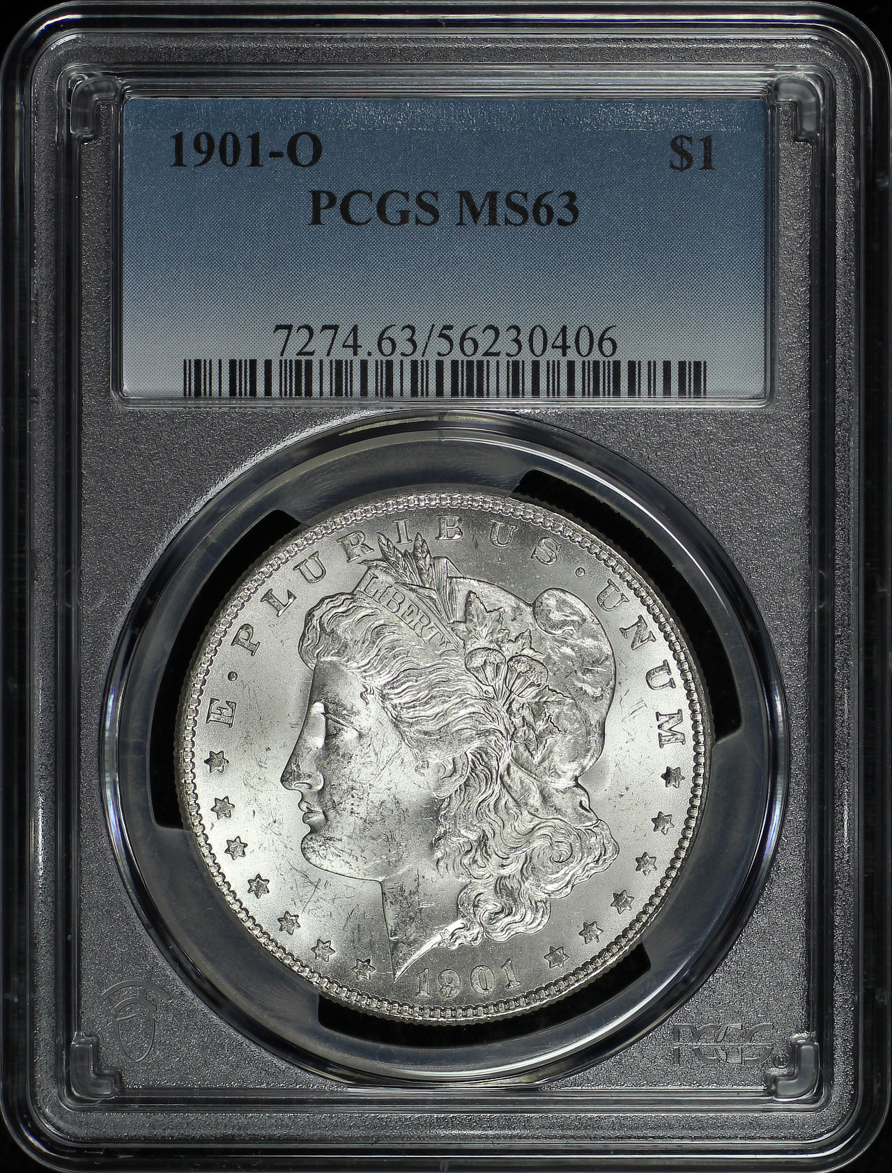 Obverse of this 1901-O Morgan Dollar PCGS MS-63