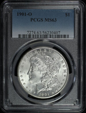 Obverse of this 1901-O Morgan Dollar PCGS MS-63