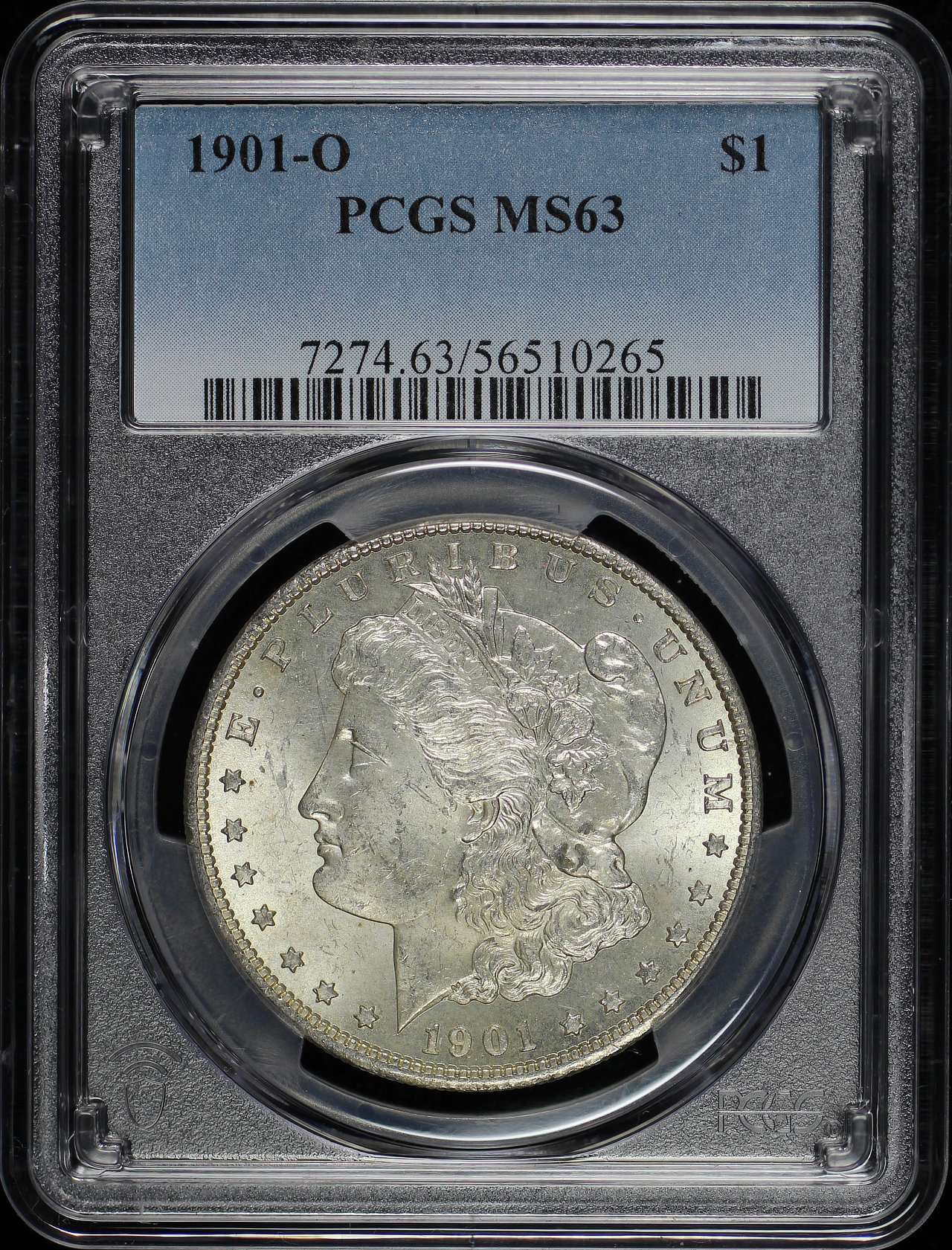 Obverse of this 1901-O Morgan Dollar PCGS MS-63