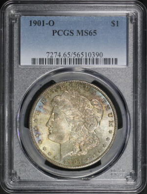 Obverse of this 1901-O Morgan Dollar PCGS MS-65