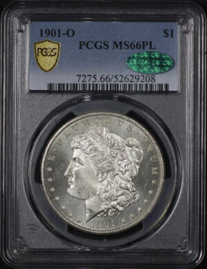 Obverse of this 1901-O Morgan Dollar PCGS MS-66 PL CAC