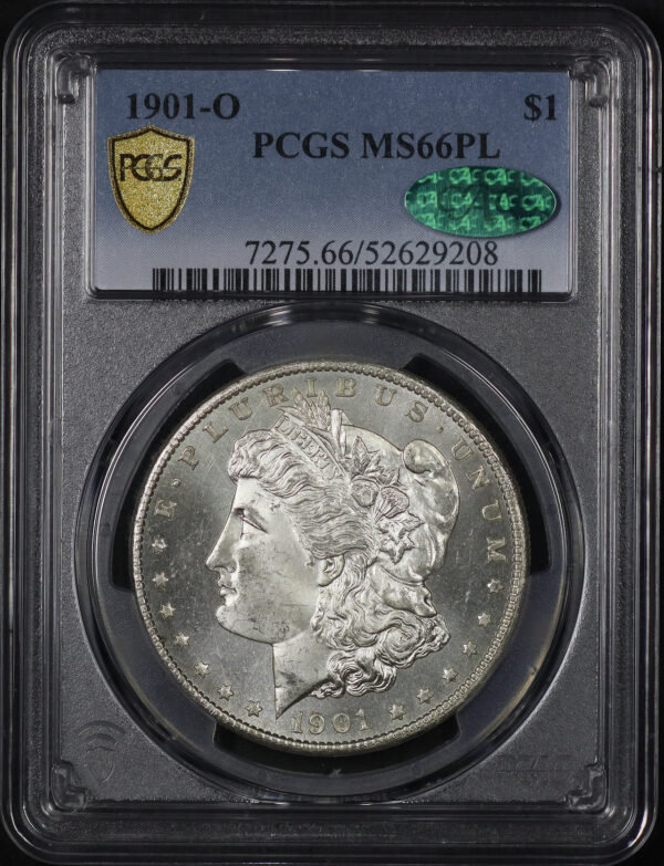 Obverse of this 1901-O Morgan Dollar PCGS MS-66 PL CAC