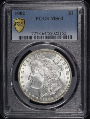 Obverse of this 1902 Morgan Dollar PCGS MS-64
