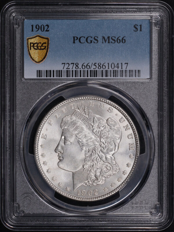 Obverse of this 1902 Morgan Dollar PCGS MS-66