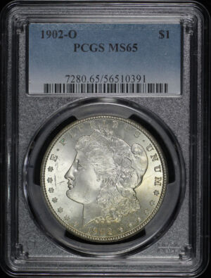 Obverse of this 1902-O Morgan Dollar PCGS MS-65