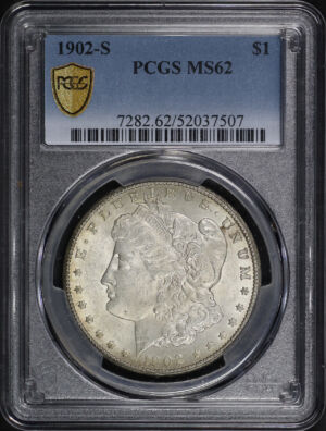 Obverse of this 1902-S Morgan Dollar PCGS MS-62