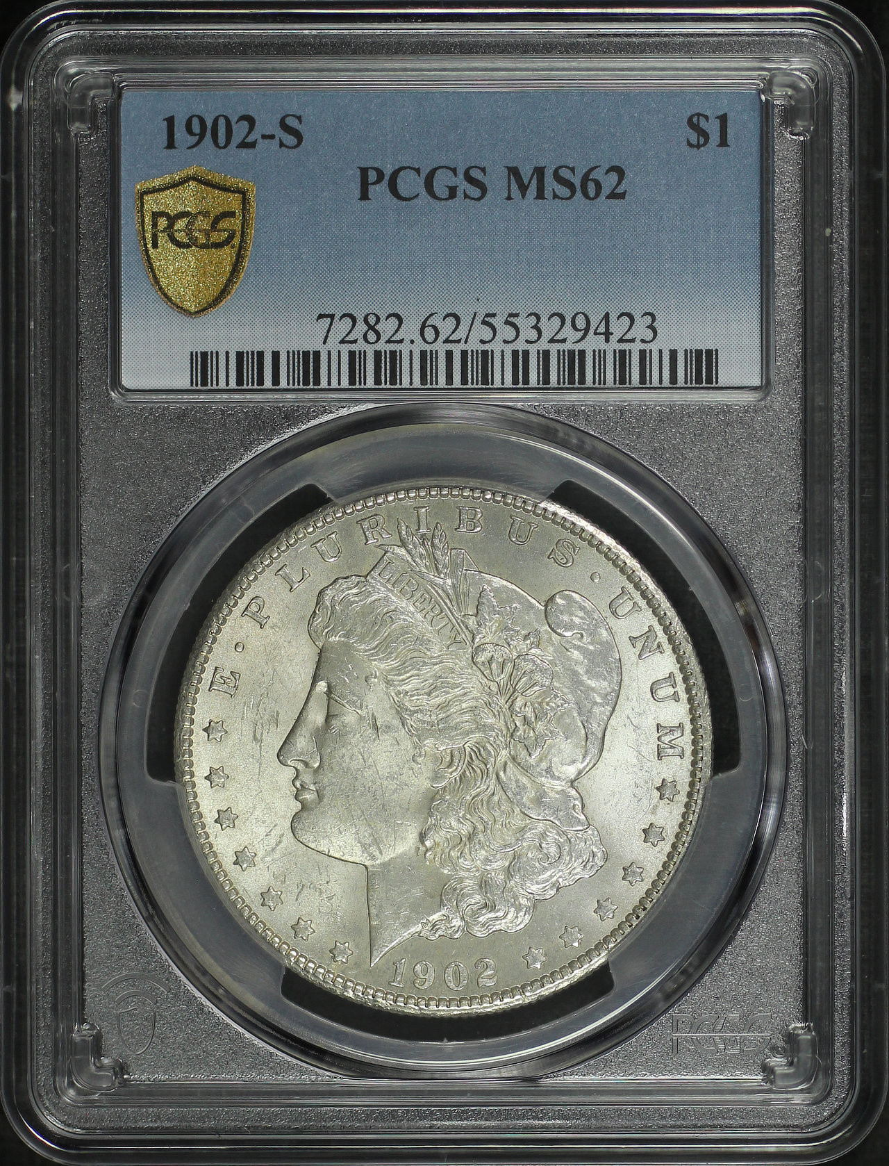 Obverse of this 1902-S Morgan Dollar PCGS MS-62
