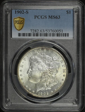 Obverse of this 1902-S Morgan Dollar PCGS MS-63
