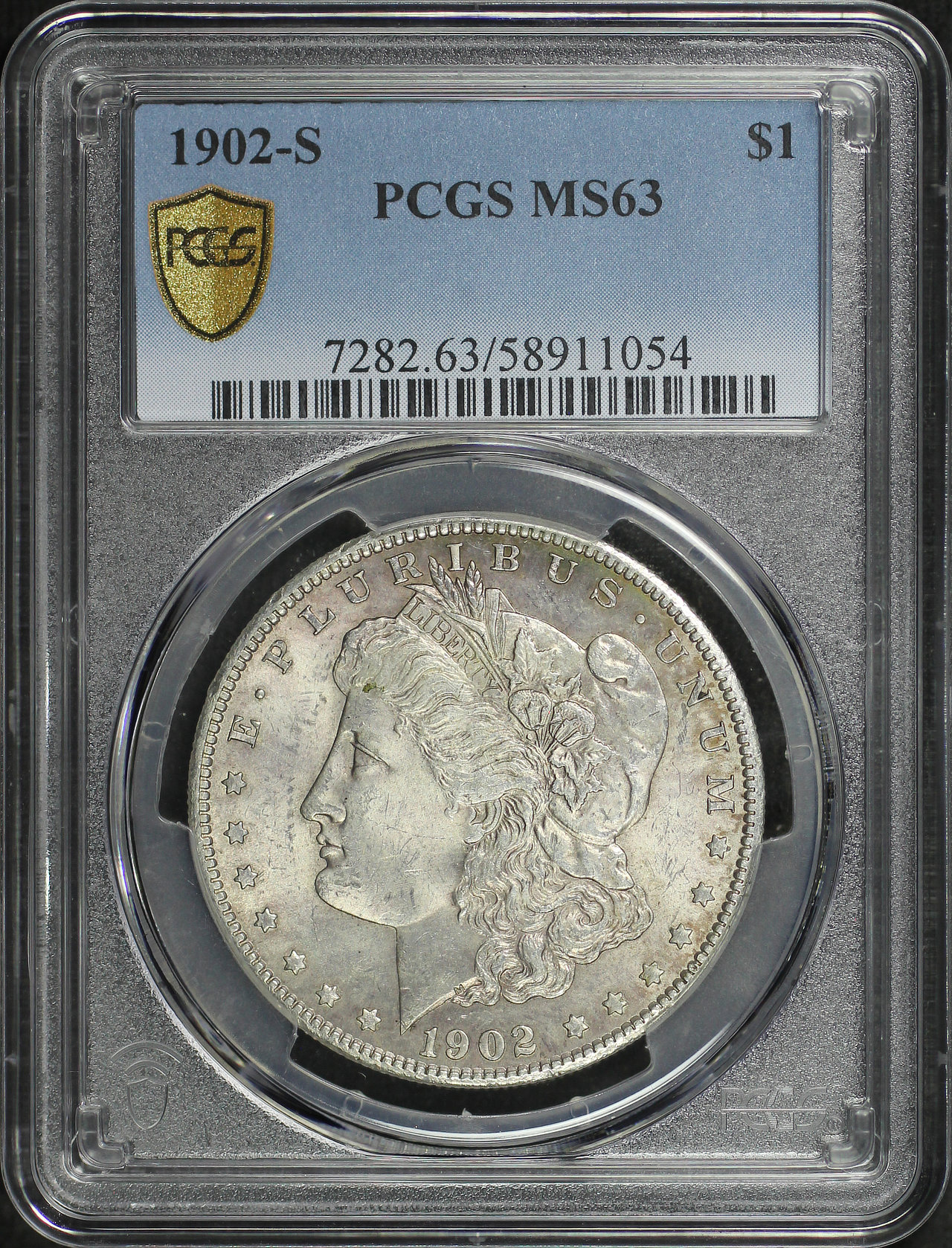 Obverse of this 1902-S Morgan Dollar PCGS MS-63