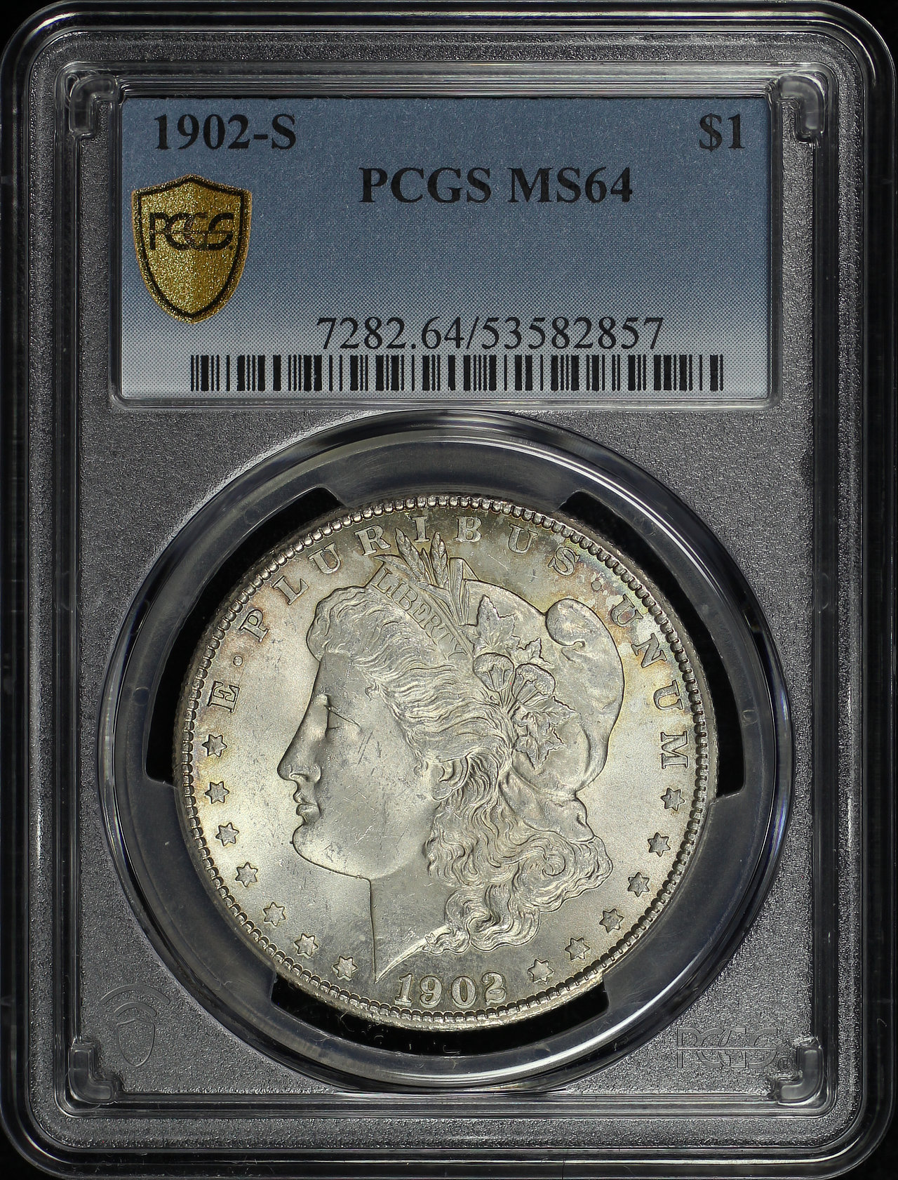 Obverse of this 1902-S Morgan Dollar PCGS MS-64