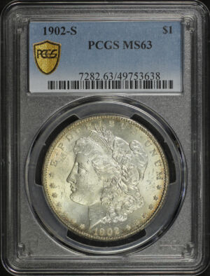 Obverse of this 1902-S Morgan Dollar PCGS MS-63