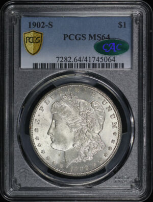 Obverse of this 1902-S Morgan Dollar PCGS MS-64 CAC