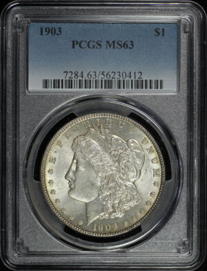 Obverse of this 1903 Morgan Dollar PCGS MS-63