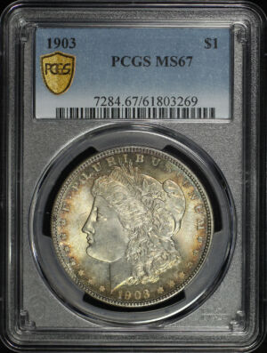 Obverse of this 1903 Morgan Dollar PCGS MS-67