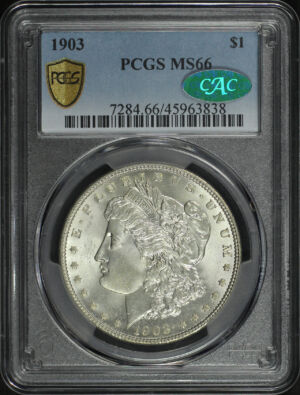 Obverse of this 1903 Morgan Dollar PCGS MS-66 CAC