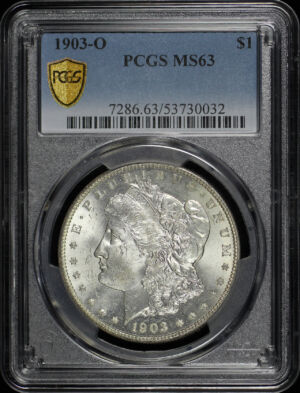 Obverse of this 1903-O Morgan Dollar PCGS MS-63