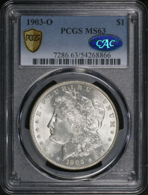 Obverse of this 1903-O Morgan Dollar PCGS MS-63 CAC