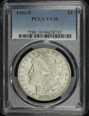 Obverse of this 1903-S Morgan Dollar PCGS VF-30