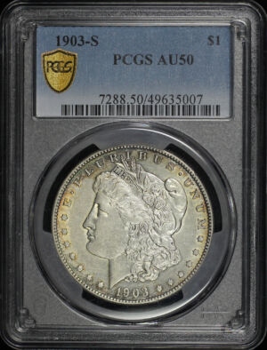 Obverse of this 1903-S Morgan Dollar PCGS AU-50