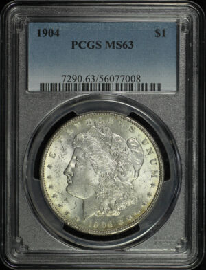 Obverse of this 1904 Morgan Dollar PCGS MS-63