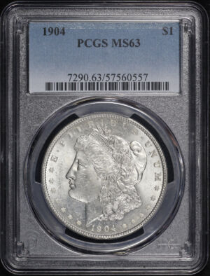 Obverse of this 1904 Morgan Dollar PCGS MS-63