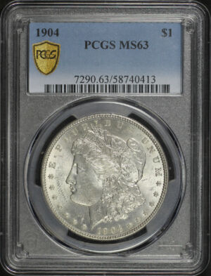 Obverse of this 1904 Morgan Dollar PCGS MS-63