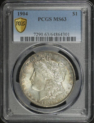 Obverse of this 1904 Morgan Dollar PCGS MS-63