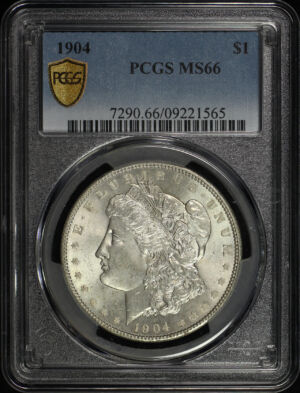 Obverse of this 1904 Morgan Dollar PCGS MS-66