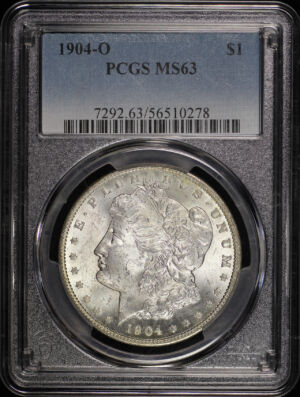 Obverse of this 1904-O Morgan Dollar PCGS MS-63