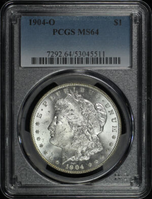 Obverse of this 1904-O Morgan Dollar PCGS MS-64
