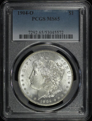 Obverse of this 1904-O Morgan Dollar PCGS MS-65