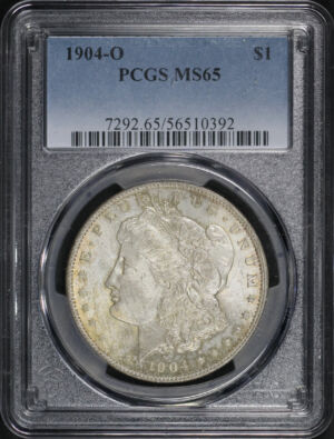 Obverse of this 1904-O Morgan Dollar PCGS MS-65