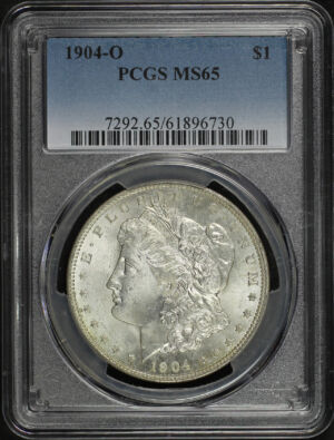 Obverse of this 1904-O Morgan Dollar PCGS MS-65