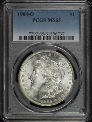 Obverse of this 1904-O Morgan Dollar PCGS MS-65