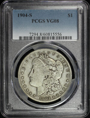 Obverse of this 1904-S Morgan Dollar PCGS VG-08