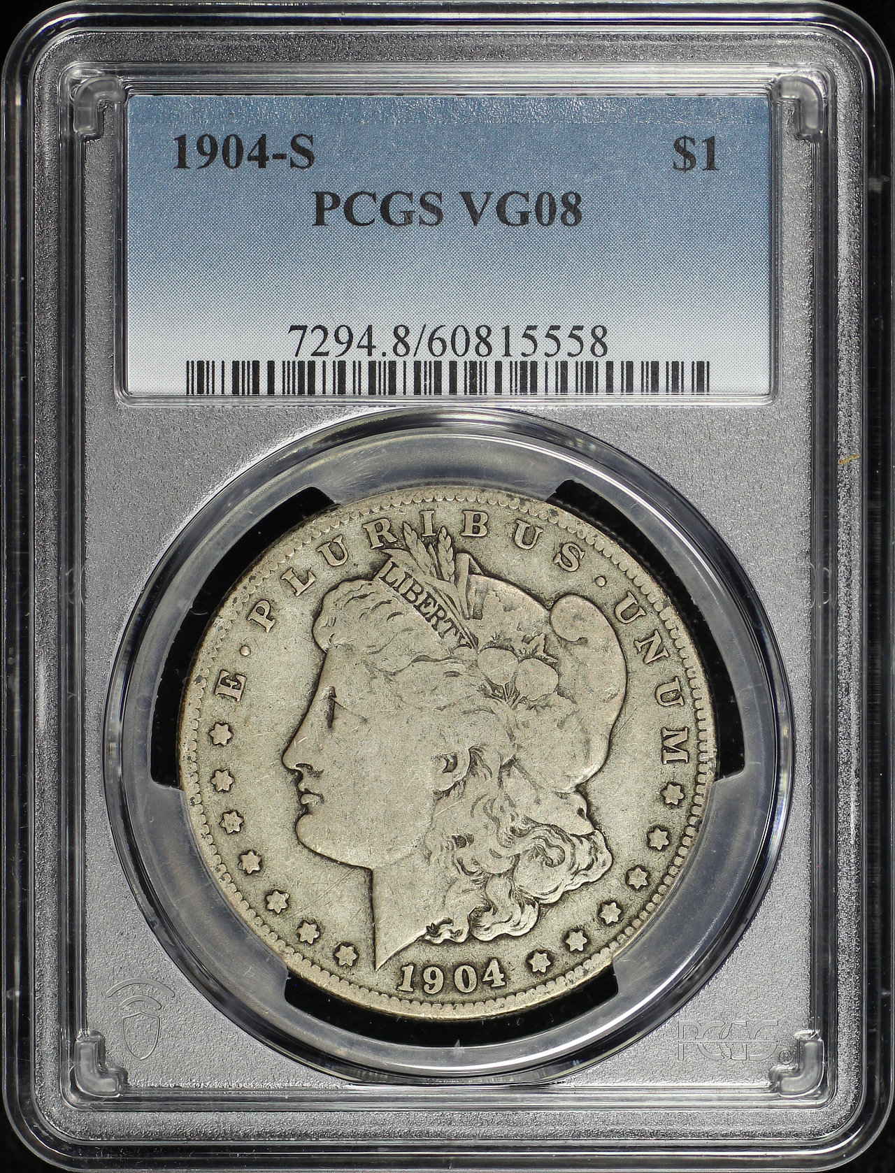 Obverse of this 1904-S Morgan Dollar PCGS VG-08