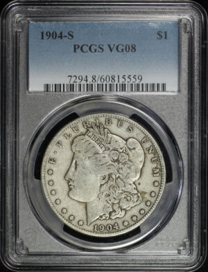 Obverse of this 1904-S Morgan Dollar PCGS VG-08