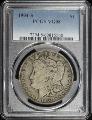 Obverse of this 1904-S Morgan Dollar PCGS VG-08