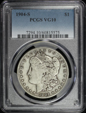 Obverse of this 1904-S Morgan Dollar PCGS VG-10