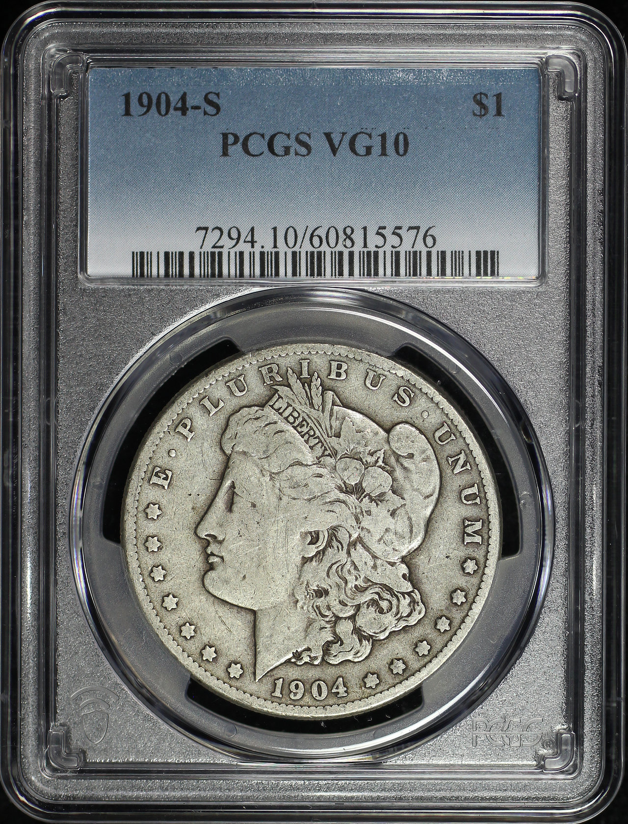Obverse of this 1904-S Morgan Dollar PCGS VG-10