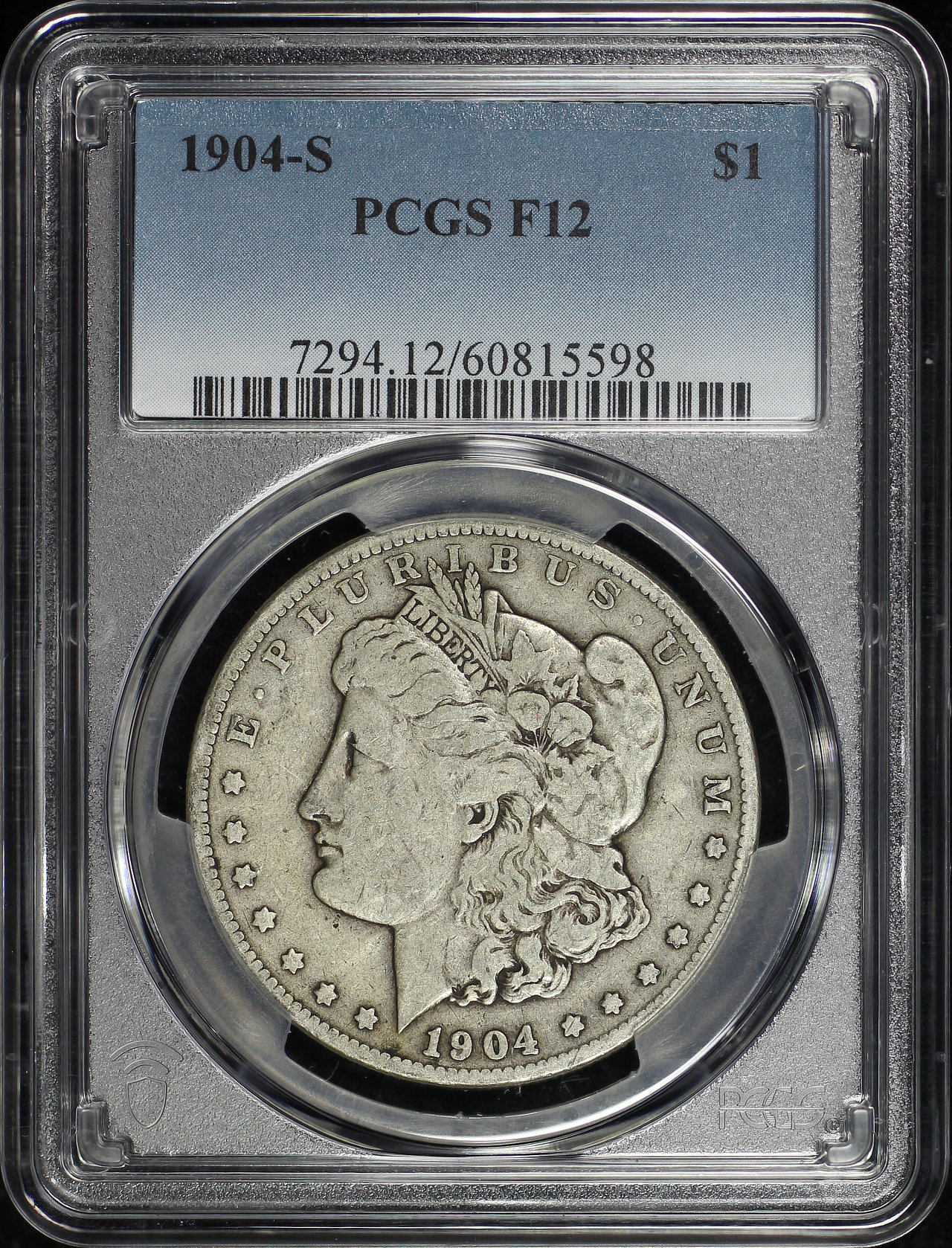 Obverse of this 1904-S Morgan Dollar PCGS F-12