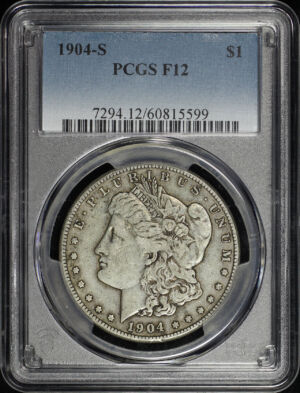 Obverse of this 1904-S Morgan Dollar PCGS F-12
