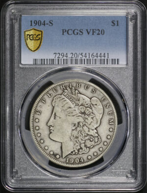 Obverse of this 1904-S Morgan Dollar PCGS VF-20