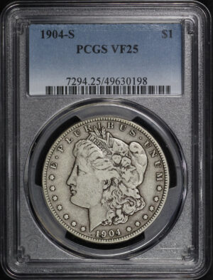 Obverse of this 1904-S Morgan Dollar PCGS VF-25
