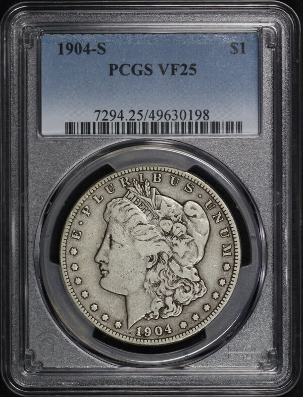 Obverse of this 1904-S Morgan Dollar PCGS VF-25