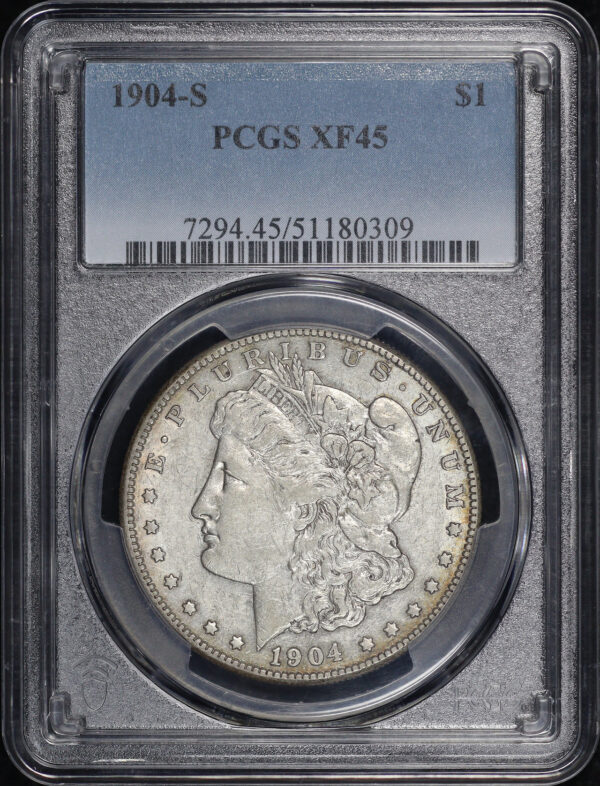 Obverse of this 1904-S Morgan Dollar PCGS XF-45